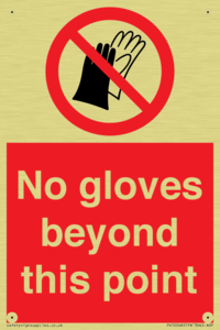 No gloves beyond this point